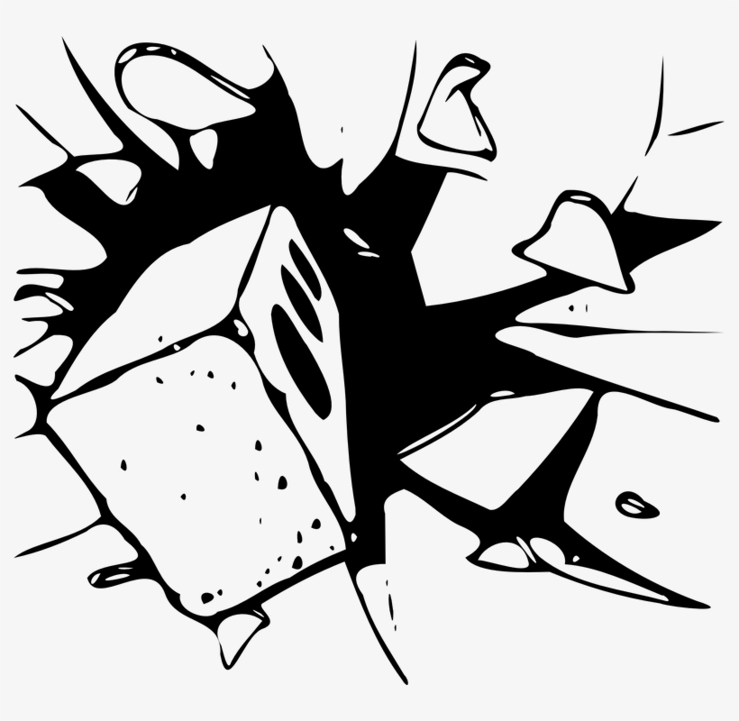 Break Png - Brick Going Through Window, transparent png