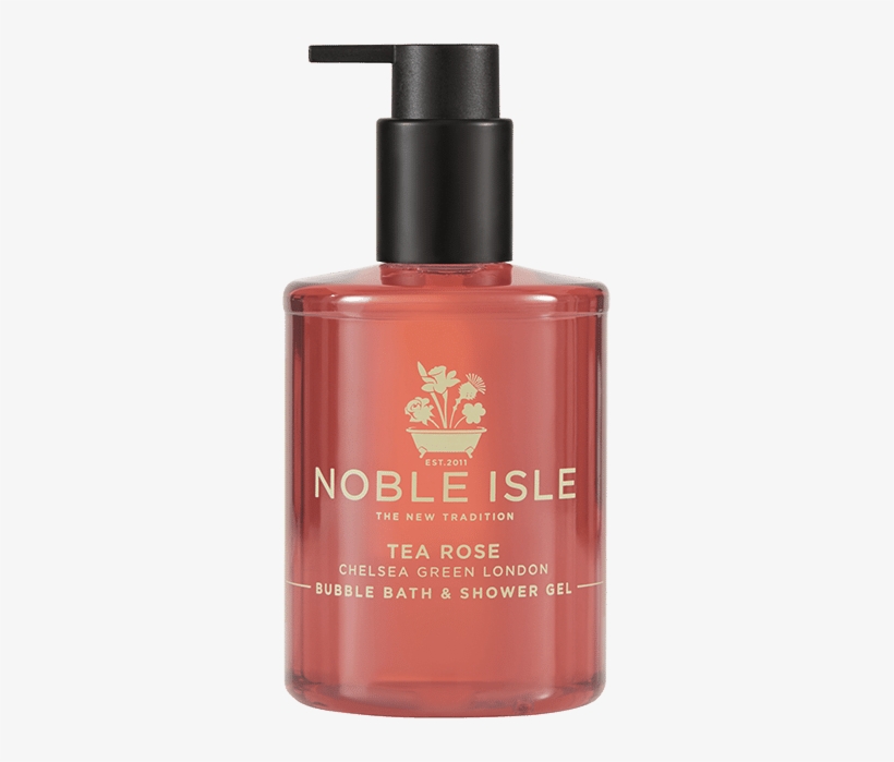 Tea Rose Luxury Bubble Bath & Shower Gel - Noble Isle Fireside Bath & Shower Gel 250ml, transparent png