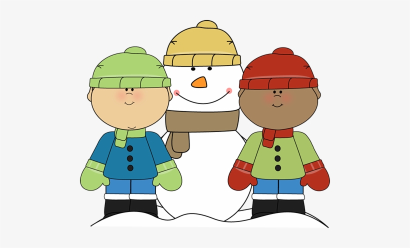 Little Boys With Snowman Clip Art - Following Directions With Before After, transparent png