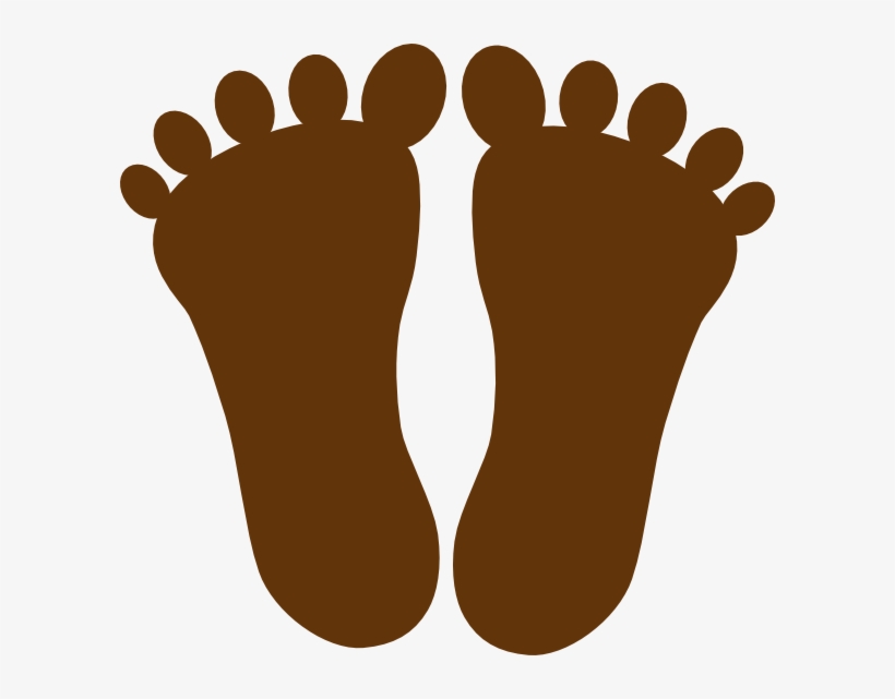 Dark Brown Footprints Clip Art At Clker - Clip Art Foot Prints, transparent png