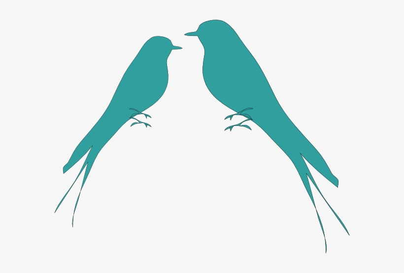 Purple Love Birds Clipart 4c9eegyce - Turquoise Bird Clipart, transparent png