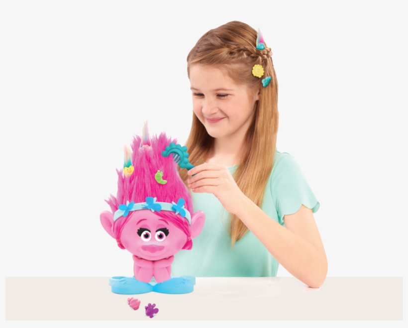 Trolls Poppy Styling Troll - Dreamworks Poppy Style Station, transparent png