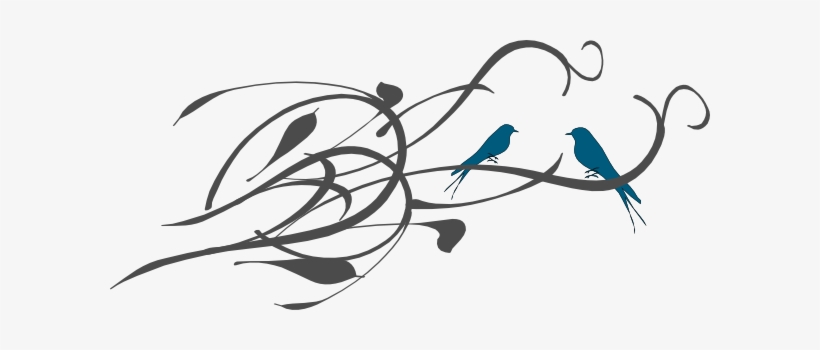 Bird On A Branch Png - 2 Birds On Branch, transparent png