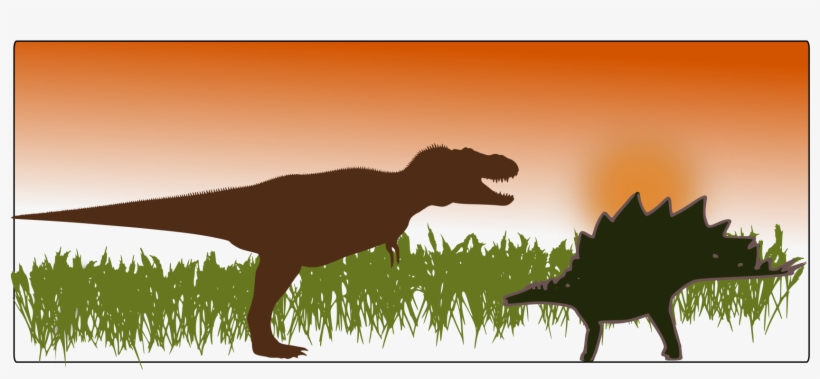 This Free Icons Png Design Of T-rex Vs Stegosaurus, transparent png