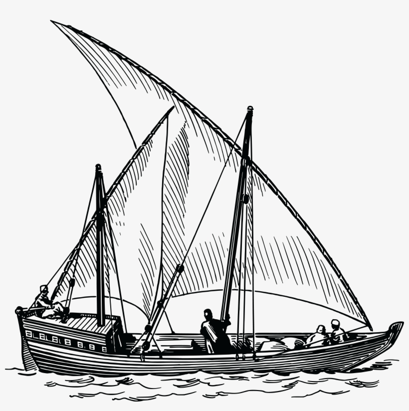 , , - Water Transport Black And White Clipart, transparent png