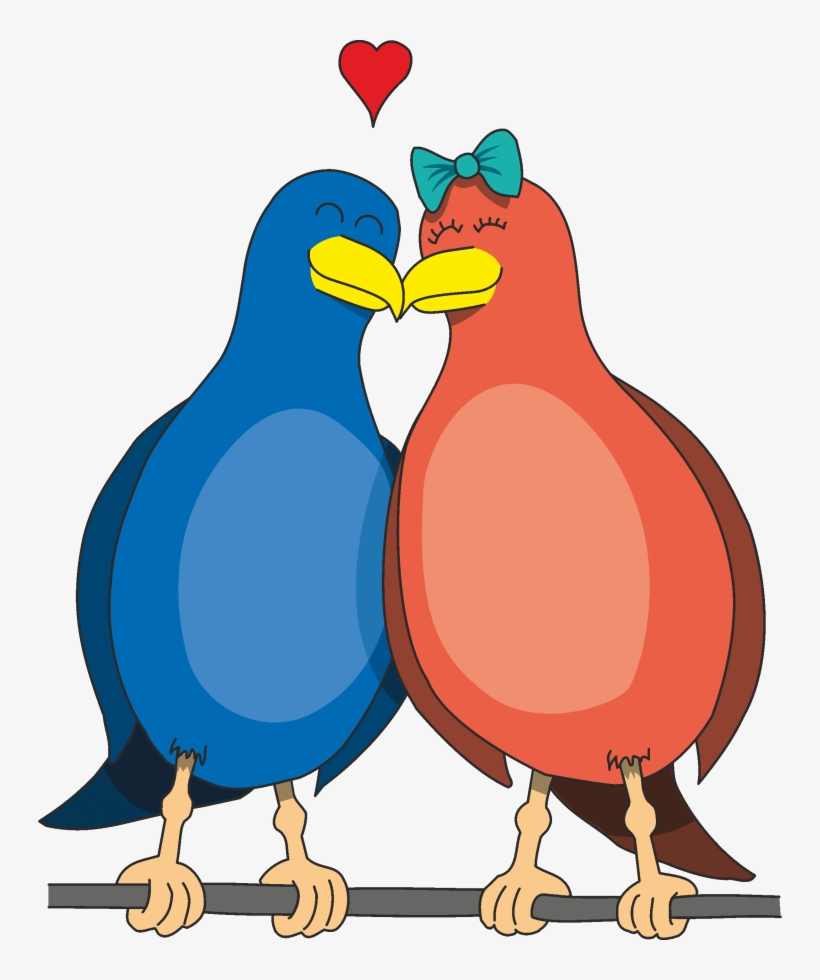 Love Birds - T-shirt, transparent png