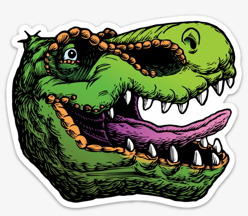 Image Of T-rex Head Sticker - Cartoon T Rex Head, transparent png