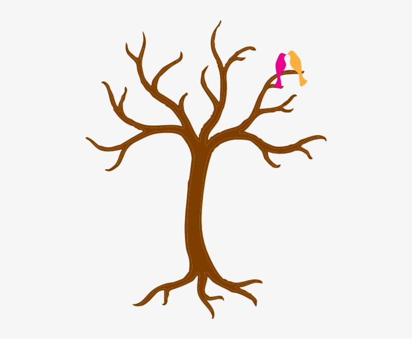 Bare Tree With Love Birds Svg Clip Arts 480 X 595 Px, transparent png