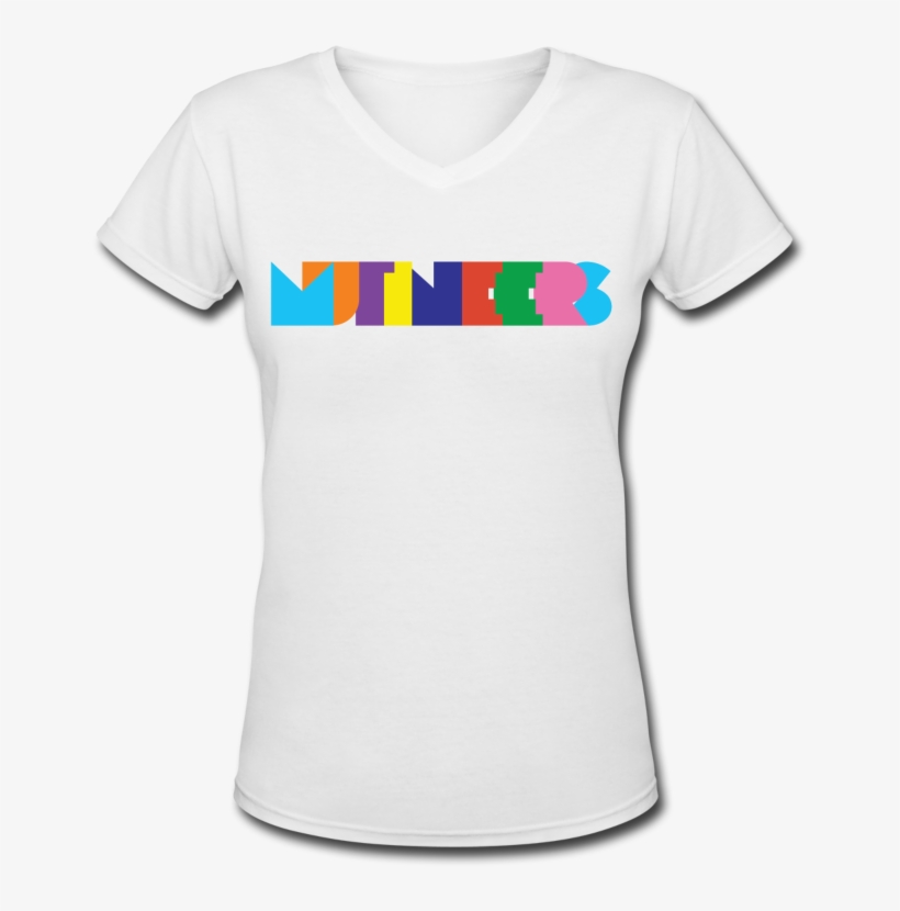 Picture Of Women's Mutineers Colour Logo V Neck T Shirt - Feminism Is For Everyone T Shirt, transparent png