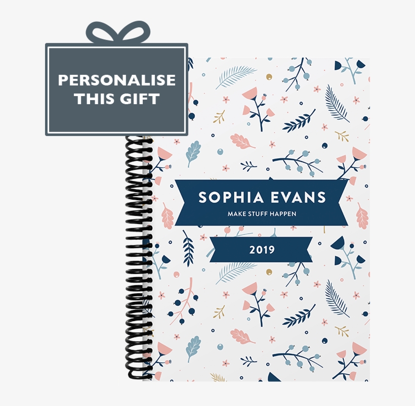 Personalised Leaf Combined Diary & Notebook, transparent png