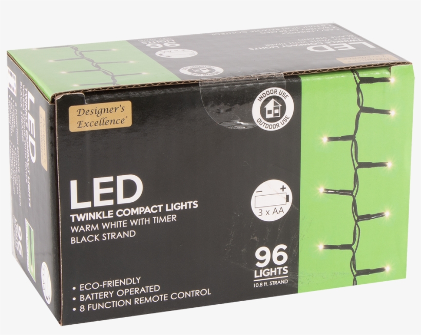 Designers Excellence 96 Led Twinkle Lights With Timer/remote, transparent png