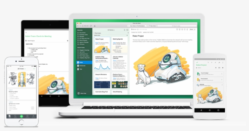 1 Get Evernote On All Your Devices, transparent png