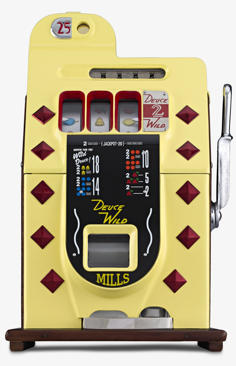 Deuces Wild 25-cent Slot Machine By Mills, transparent png