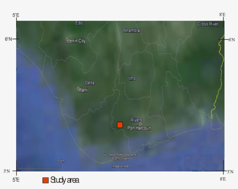 Google Earth Map Of Niger Delta Showing The Study Area, transparent png
