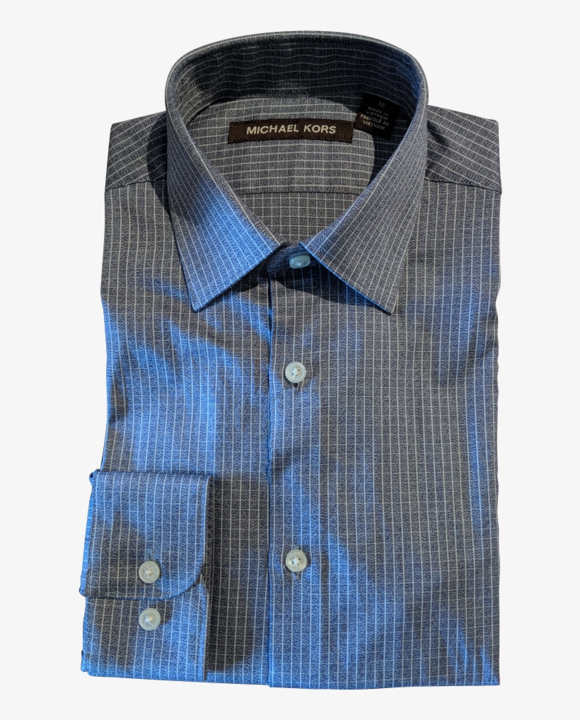 Michael Kors Boys Cotton Denim Check Shirt, transparent png