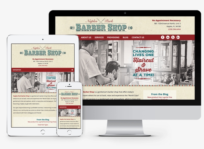 Barbershop-responsive, transparent png