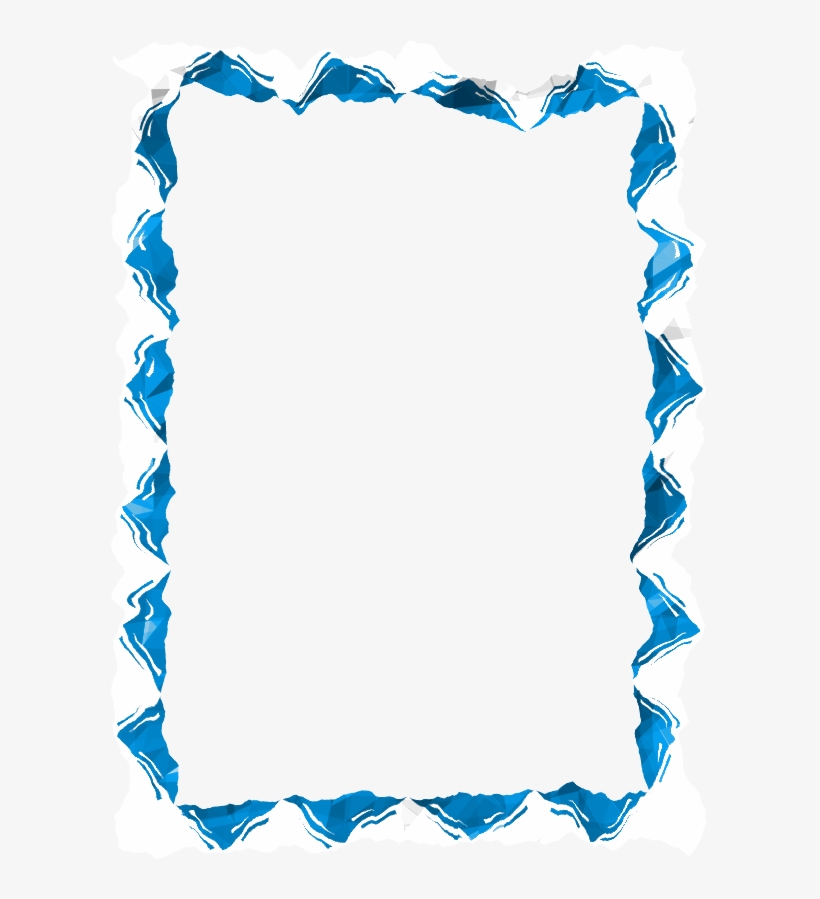 Frame Crumpled Blue And White Paper, transparent png