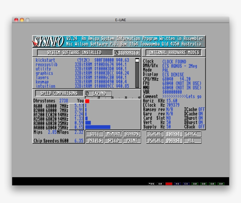 Amiga Emu Sysinfo 68060, transparent png