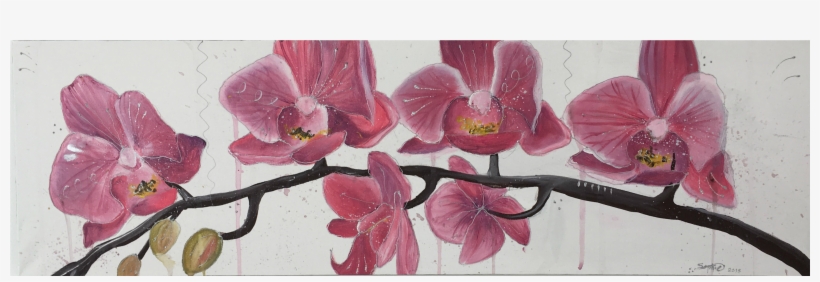 Pink Orchid, transparent png