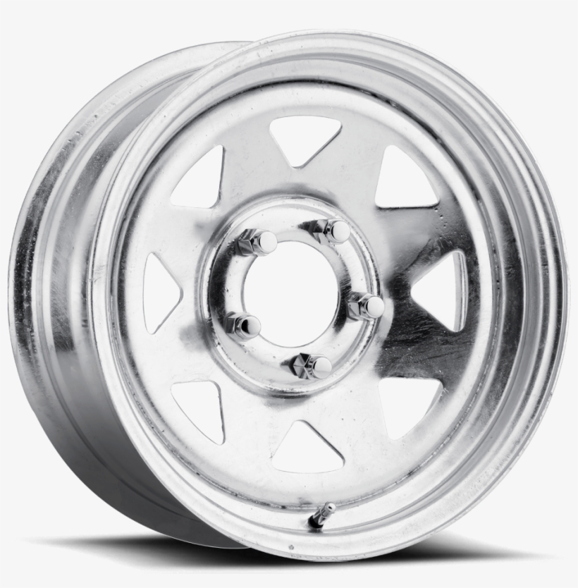 8 Spoke Trailer Wheel 5lug Galvanized, transparent png