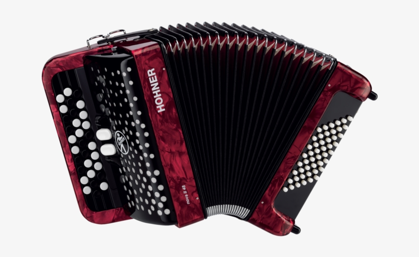 Hohner Nova Ii 48 Pearl Red, B-stepped, transparent png