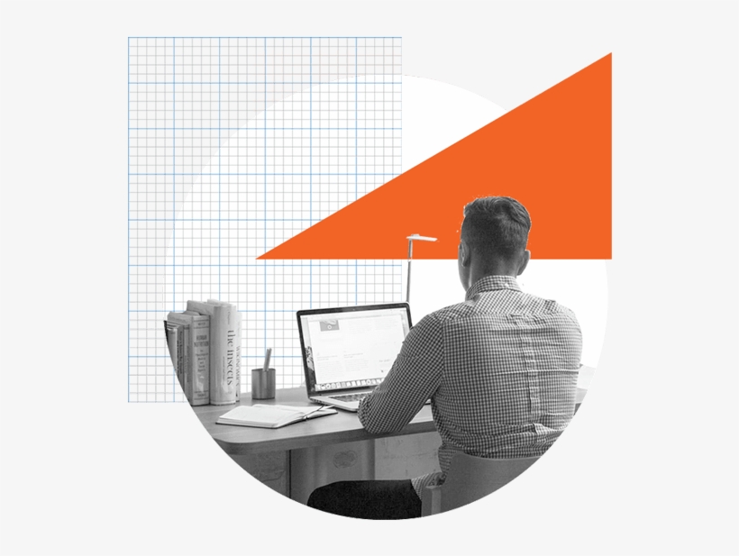 Man Working At His Computer, transparent png
