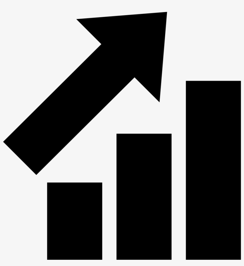 Bars Graphic With Ascendant Arrow Comments, transparent png