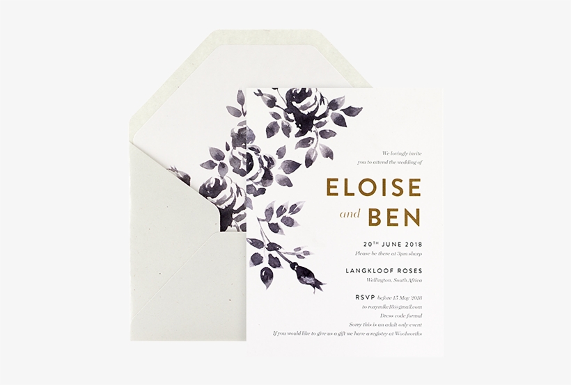 Indigo Rose Invitation, transparent png