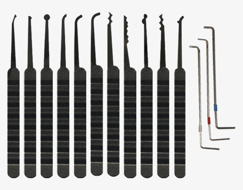 14 Piece Black Diamond Lock Pick Set, transparent png