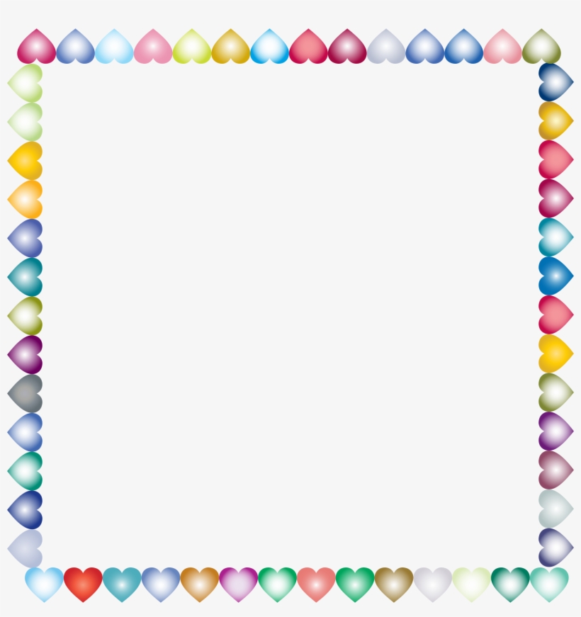 This Free Icons Png Design Of Prismatic Hearts Frame, transparent png
