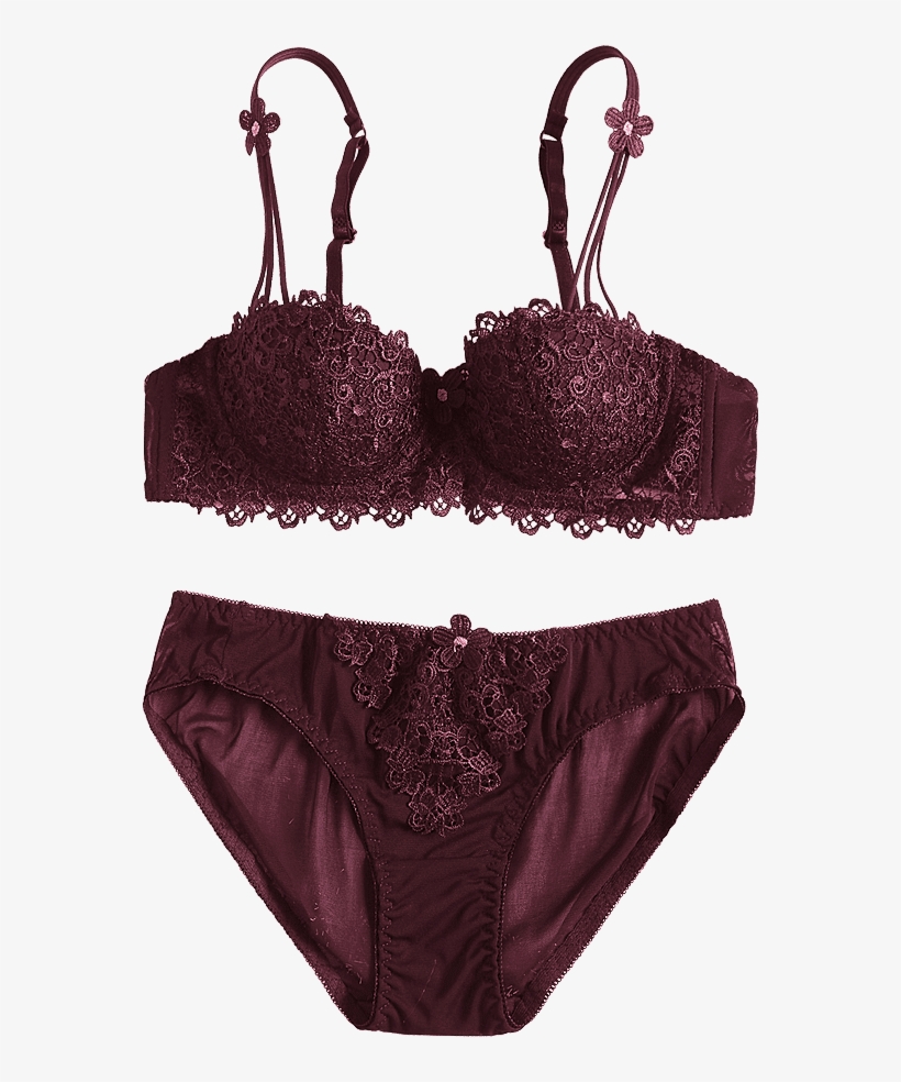 Wholesale Lace Overlay Underwire Bra And Mesh Panties, transparent png