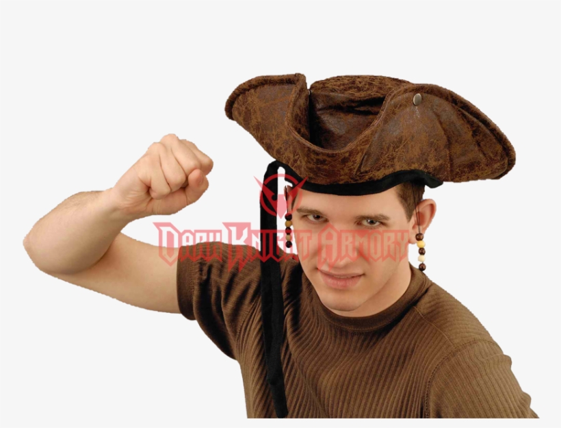 Beaded Pirate's Tricorn Hat, transparent png