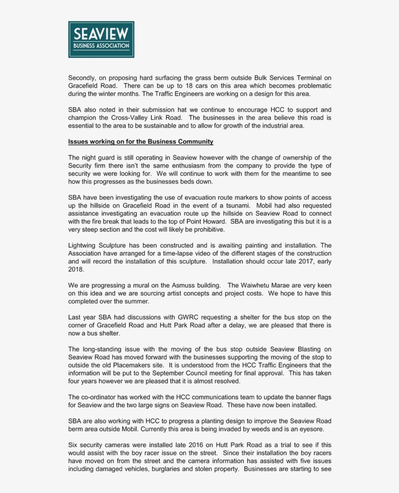 Seaview Business Association 12 Month Report To 30, transparent png