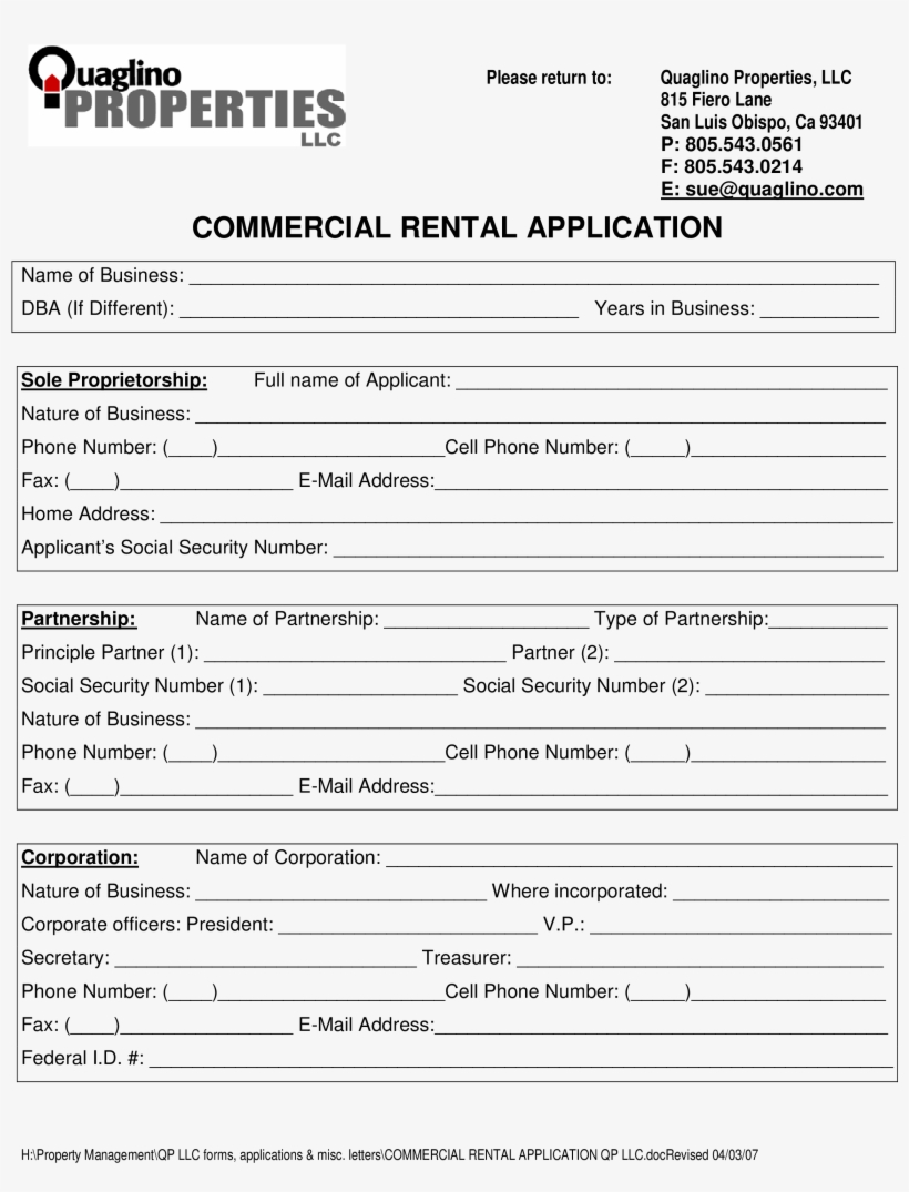 Commercial Rental Application Main Image 2550x3300 PNG Download PNGkit