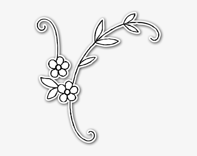 Beautiful Flower Ornament Sticker, transparent png