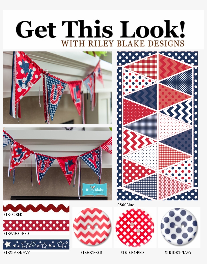 Patriotic Banner By Riley Blake Designs Comes In An, transparent png