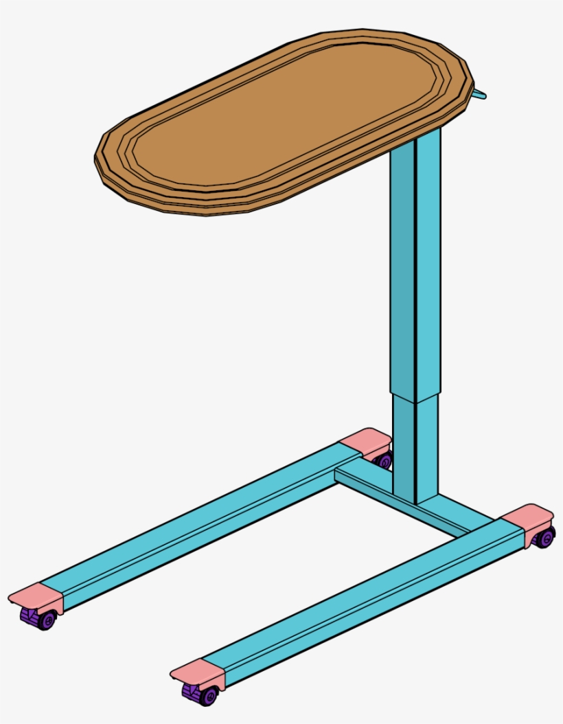 Oval Rtf Top With U Base 15 X 30,without Drawer, transparent png