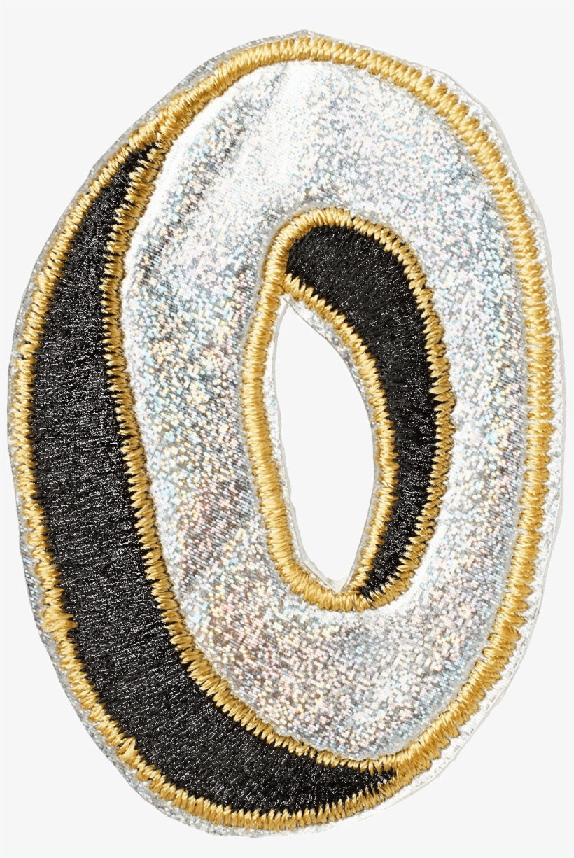Black & Gold 2" Letter Patches, transparent png