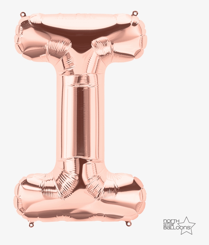 Northstar 34" Foil Rose Gold Letter I, transparent png