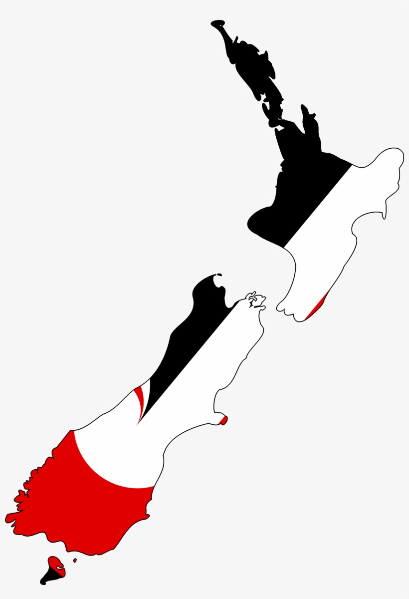 Flag Map Of New Zealand, transparent png