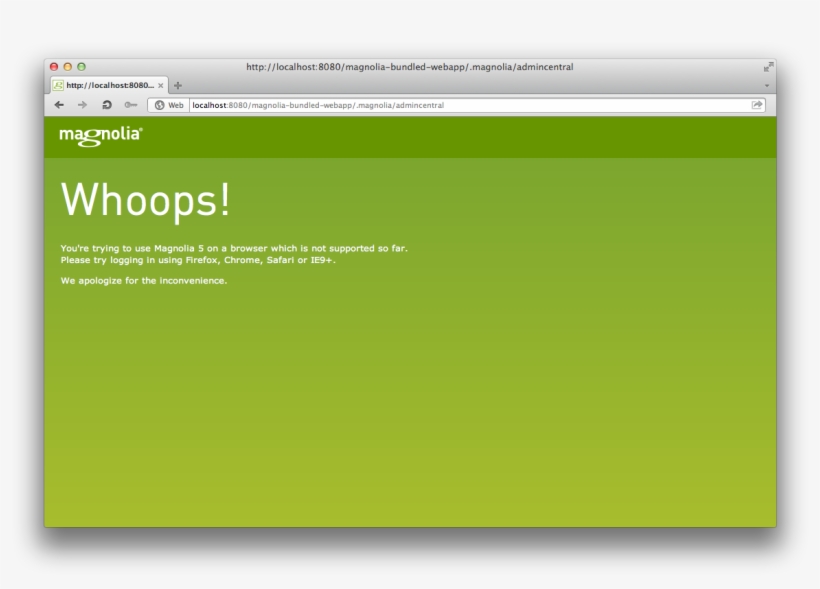 Unsupported Browser Opera, transparent png