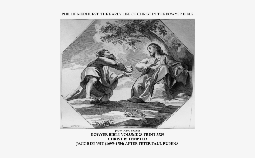 Early Life Of Christ In The Bowyer Bible Print 16 Of - Jesus And Satan Bible, transparent png