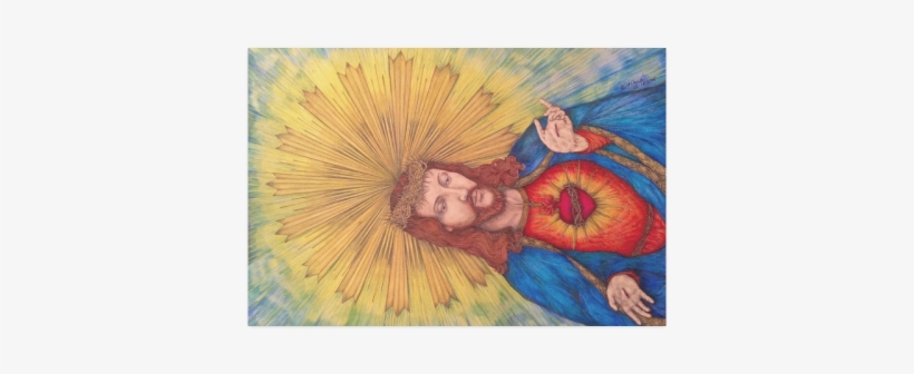 Sacred Heart Of Jesus Christ Drawing Poster - Visual Arts, transparent png