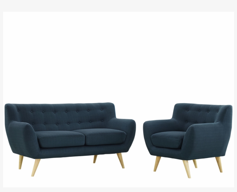 Mid-century Modern Remark 2pc Button-tufted Living, transparent png