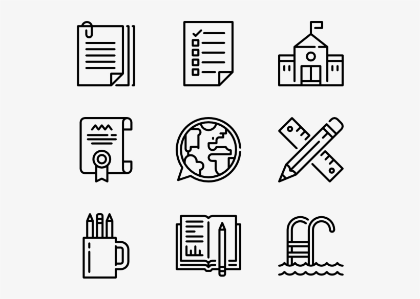 High School Set - Virtual Icon, transparent png
