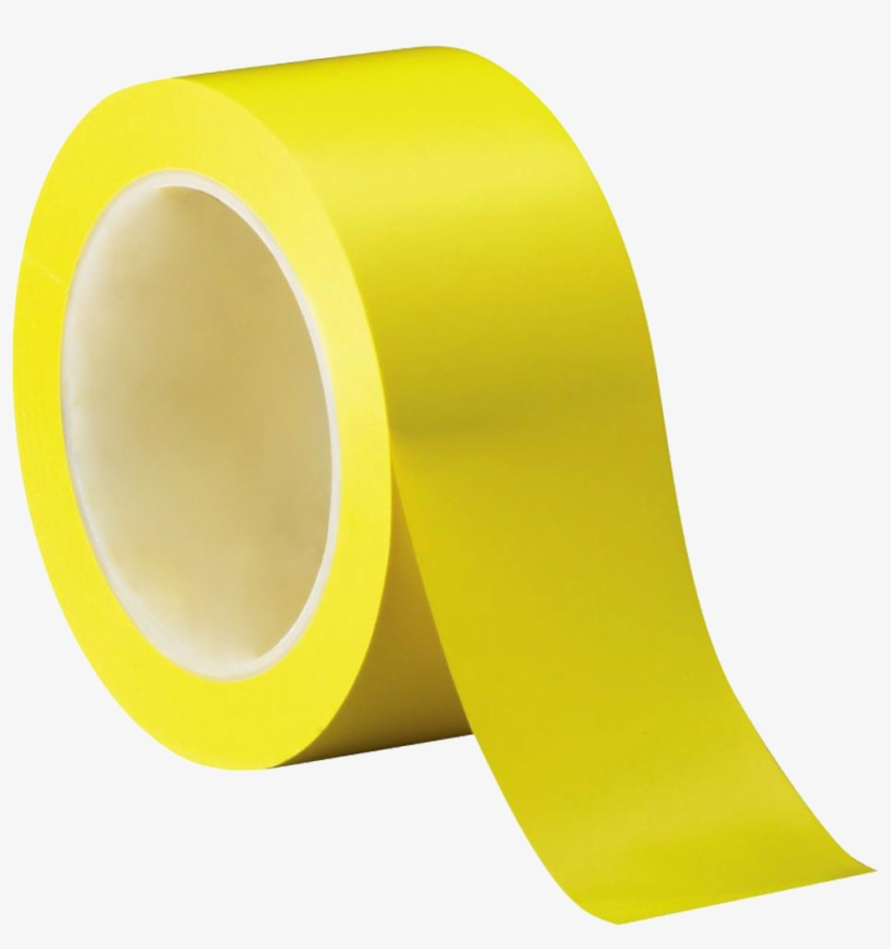 48mm X 914m Freezer Yellow Tape - Floor Marking Tape 2 Yellow, transparent png