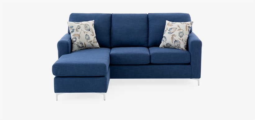 Image For Blue Upholstered Reversible Sectional Sofa - Sofa Bed, transparent png