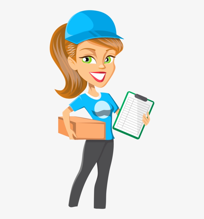 Courier Girl Vector Png Transparent Image - Courier, transparent png