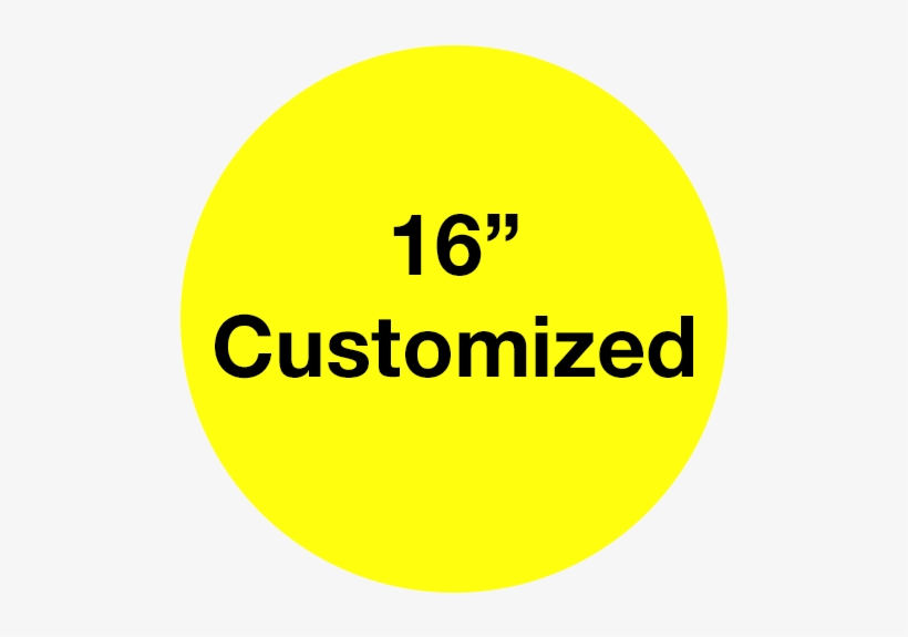 16" Custom Yellow Safety Floor Stickers, Circle - Floor Marking Tape, transparent png
