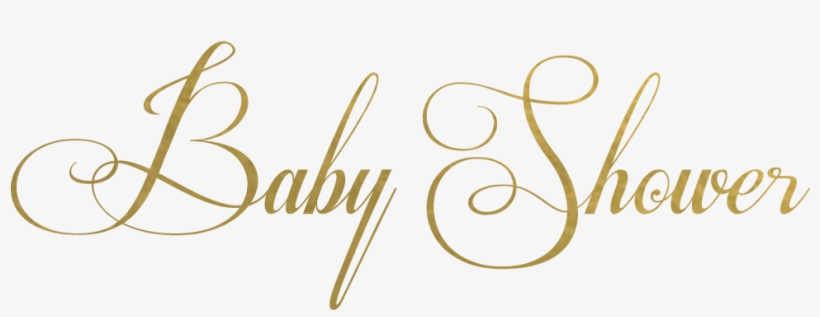 Download Transparent Baby Shower Text Png - Gold Baby Shower Title - PNGkit